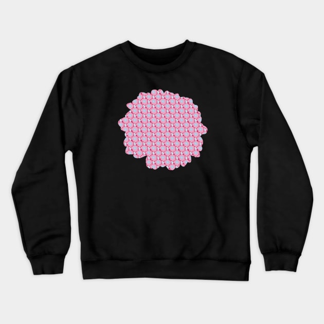 Daisy Floral Pattern Pink Crewneck Sweatshirt by ellenhenryart